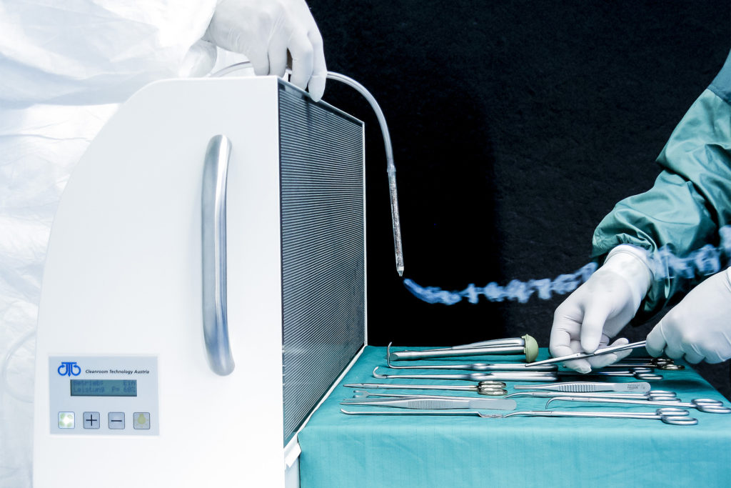 Mobile Sterilluftversorgung mit definierter Schutzzone (Surgeon Air, Instrument Air)